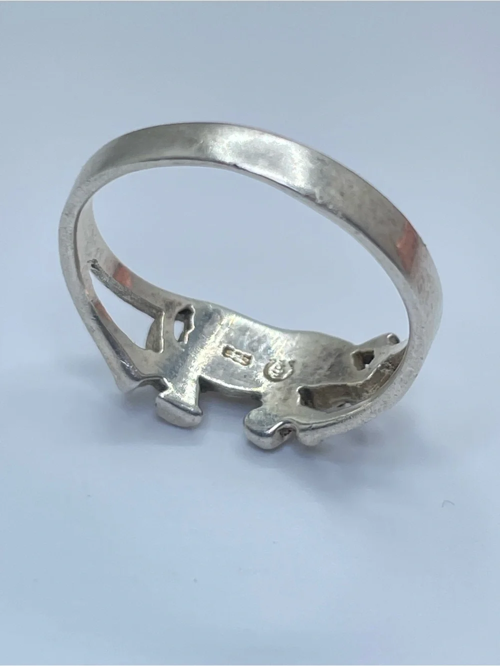 925 Sterling Silver Elephant Ring Lucky Animal Band Vintage Style Boho Sz 7